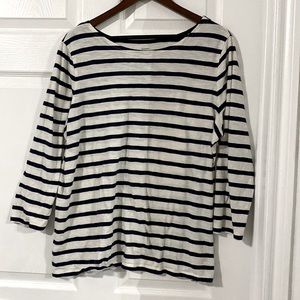 Old Navy Blue and Off-White Striped Long Sleeve Shirt